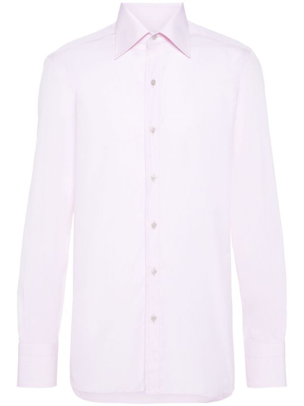 TOM FORD Pink Long-Sleeve Cotton Shirt | Browns Shirts