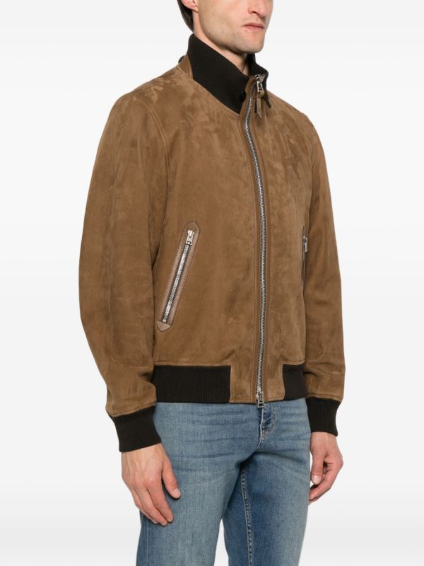 TOM FORD Suede Bomber Jacket | Browns Leather Jackets
