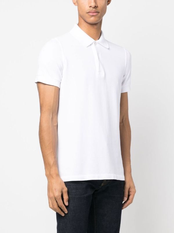 TOM FORD White Cotton Polo Shirt | Browns Polo Shirts