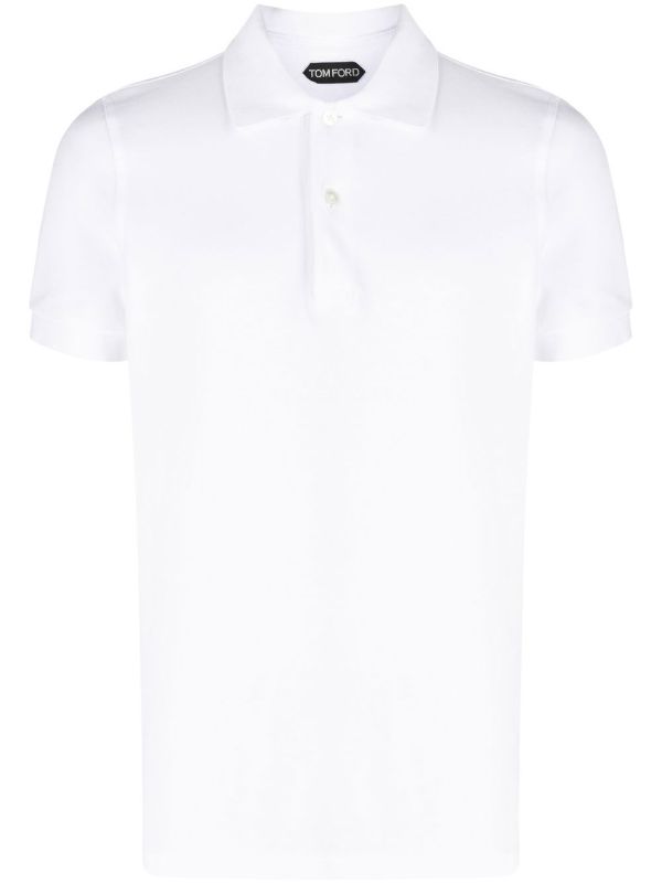 TOM FORD White Cotton Polo Shirt | Browns Polo Shirts