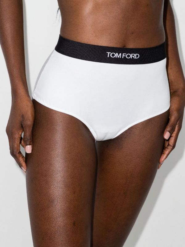 TOM FORD White High-waisted Logo Band Briefs | Browns Panties