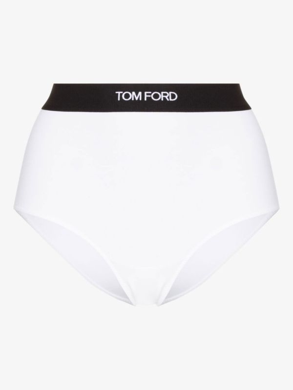 TOM FORD White High-waisted Logo Band Briefs | Browns Panties