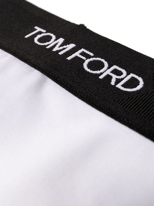 TOM FORD White Logo Waistband Bikini Briefs | Browns Panties