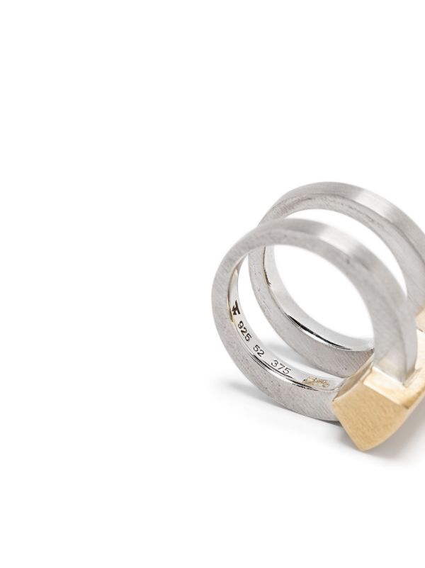 Tom Wood 9K Yellow Gold And Recycled Silver Ring | Browns Rings