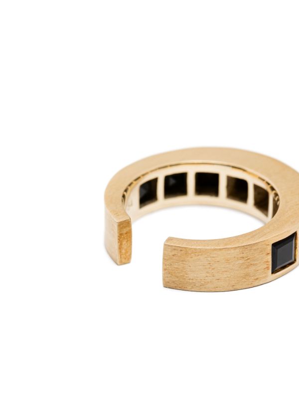 Tom Wood 9K Yellow Gold Arch Onyx Ring | Browns Rings