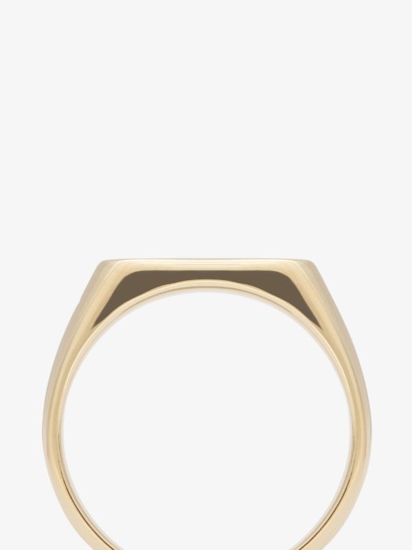 Tom Wood 9K Yellow Gold Knut Signet Ring | Browns Rings