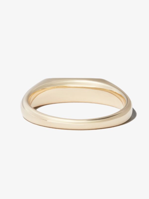 Tom Wood 9K Yellow Gold Knut Signet Ring | Browns Rings