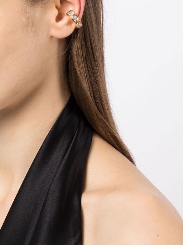 Tom Wood 9kt Yellow Gold Cushion Zirconia Ear Cuff | Browns Earrings