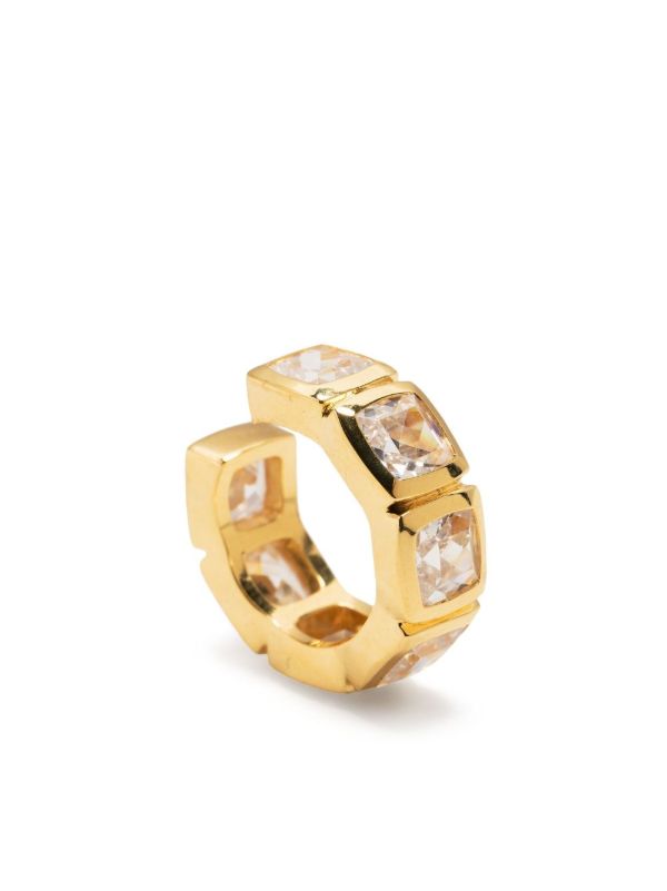 Tom Wood 9kt Yellow Gold Cushion Zirconia Ear Cuff | Browns Earrings