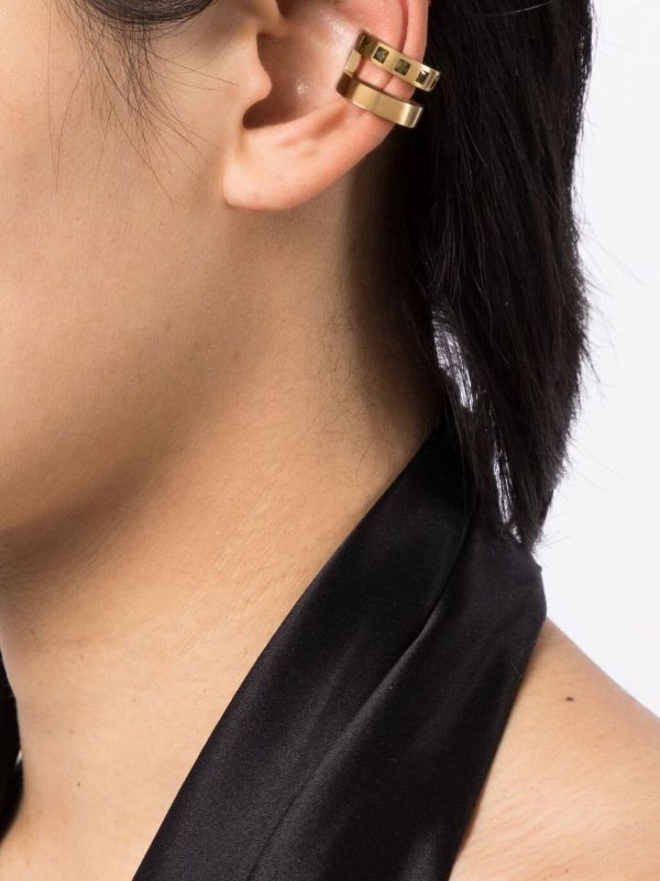 Tom Wood Arch Zirconia Double Cuff Earrings | Browns Earrings