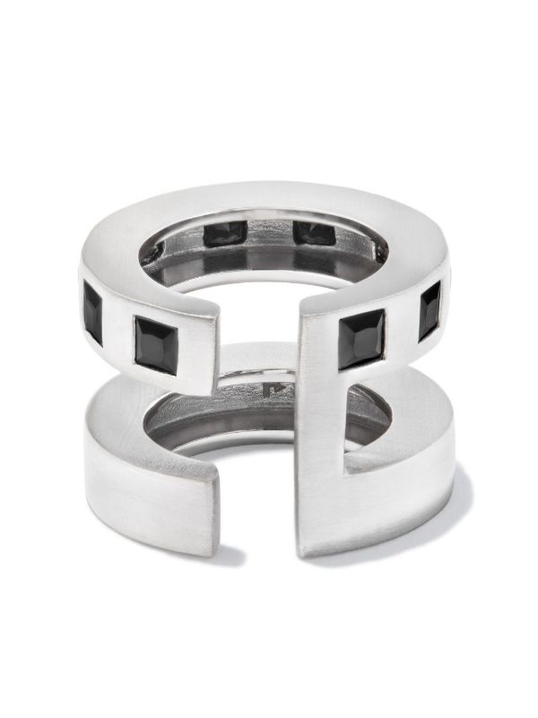 Tom Wood Arch Zirconia Double Cuff Earrings | Browns Rings