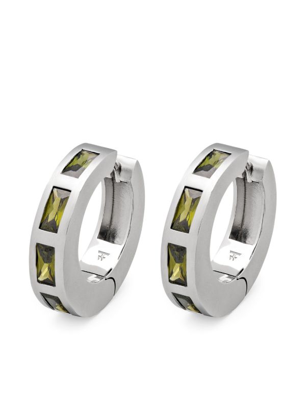 Tom Wood Crystal Hoop Earrings | Browns Earrings