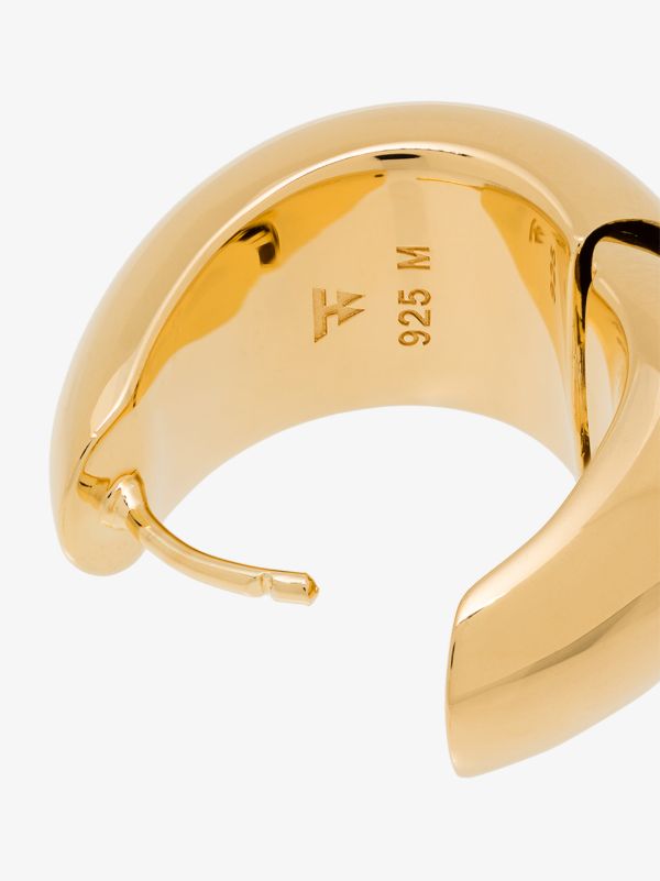 Tom Wood Gold-plated Ice Medium Hoop Earrings | Browns Earrings