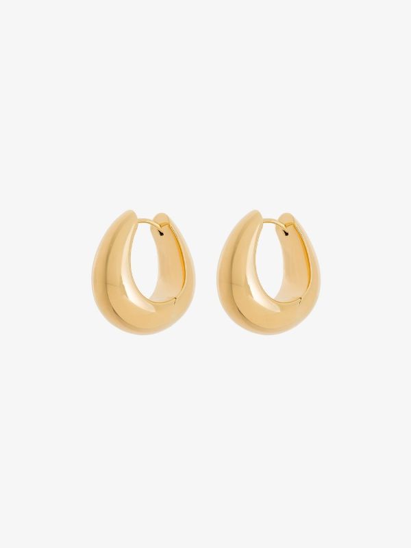 Tom Wood gold-plated Ice medium hoop earrings | Browns Earrings