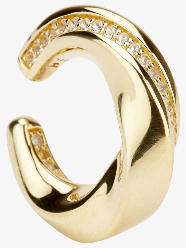 Tom Wood Gold-plated Infinity Crystal Ear Cuff | Browns Earrings