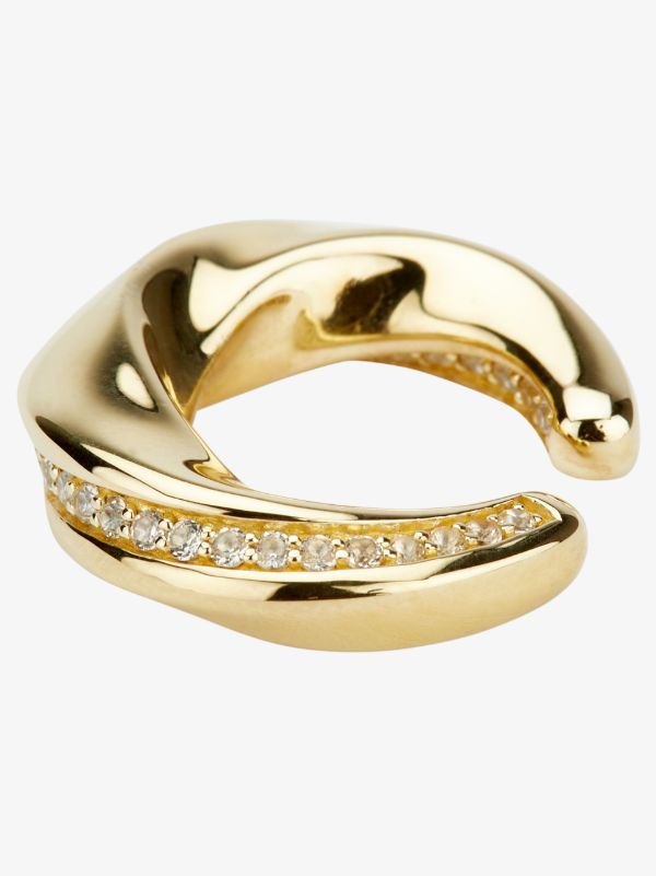 Tom Wood Gold-plated Infinity Crystal Ear Cuff | Browns Earrings