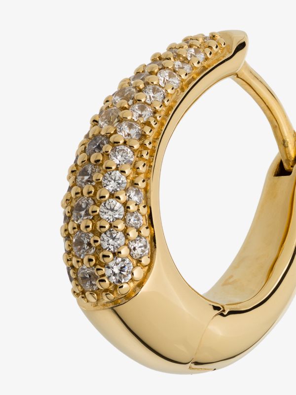 Tom Wood Gold-plated Liz Crystal Hoop Earrings | Browns Earrings