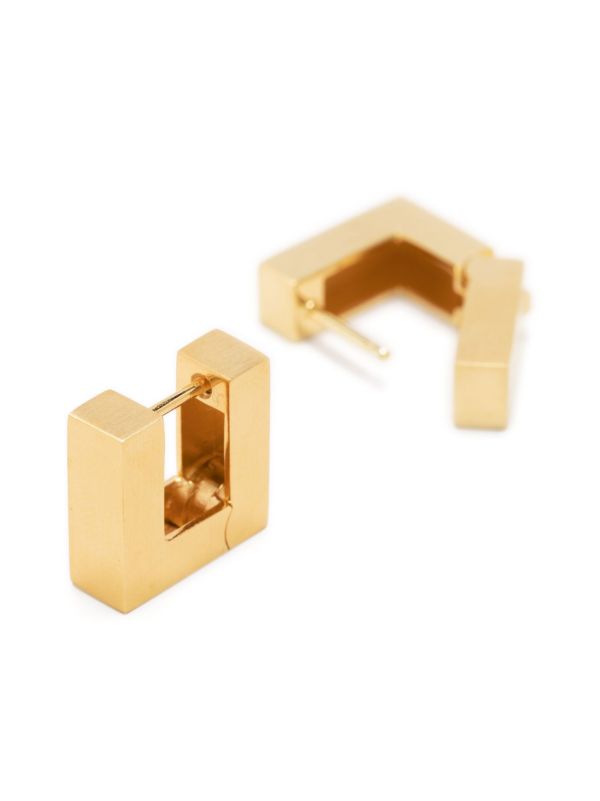Tom Wood Gold-plated Square Hoops Small Hoop Earrings | Browns Earrings