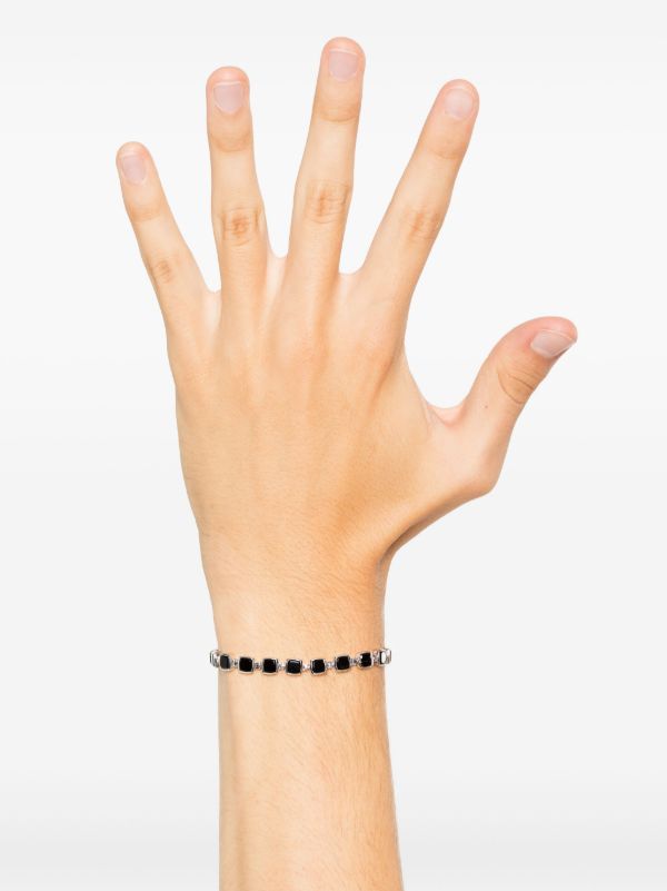 Tom Wood Recycled Silver Onyx Bracelet | Browns Bracelets
