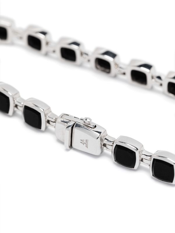 Tom Wood Recycled Silver Onyx Bracelet | Browns Bracelets