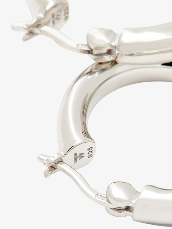 Tom Wood Sterling Silver Classic Medium Hoop Earrings | Browns Earrings