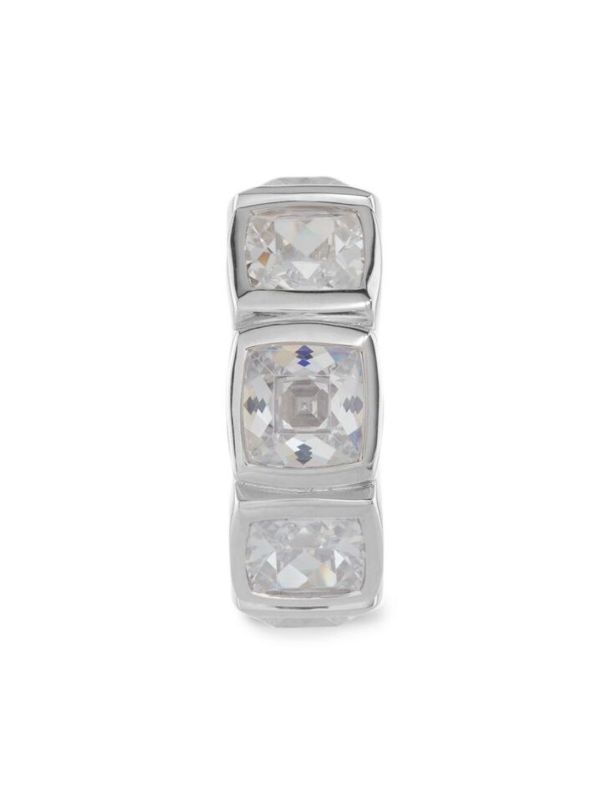 Tom Wood Sterling Silver Cushion Crystal-embellished Ear Cuff | Browns Earrings