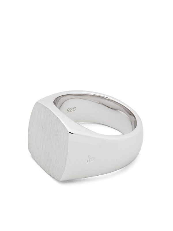 Tom Wood Sterling Silver Cushion Satin Ring | Browns Rings
