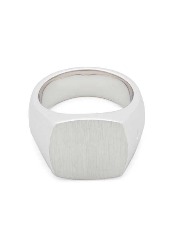Tom Wood Sterling Silver Cushion Satin Ring | Browns Rings