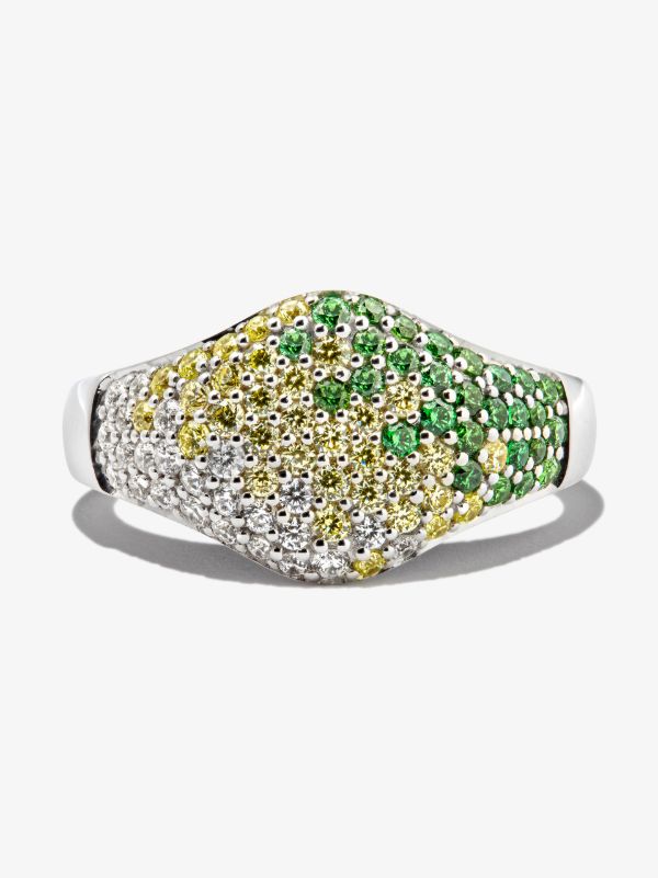 Tom Wood Sterling Silver Mini Crystal Cocktail Ring | Browns Rings