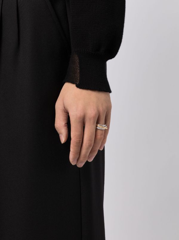 Tom Wood Sterling Silver Orb Slim Duo Ring | Browns Rings