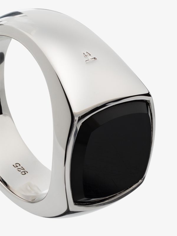 Tom Wood Sterling Silver Shelby Onyx Ring | Browns Rings