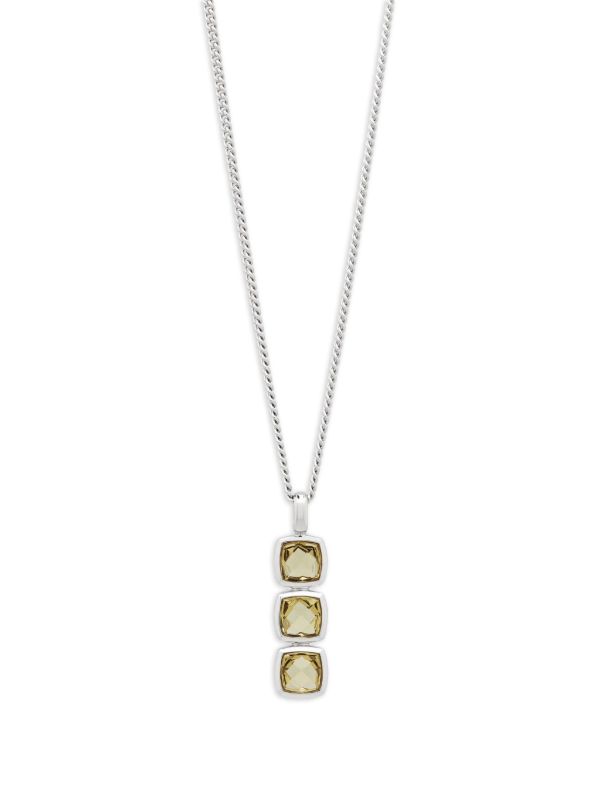 Tom Wood White Rhodium Plated Cushion Necklace | Browns Necklaces