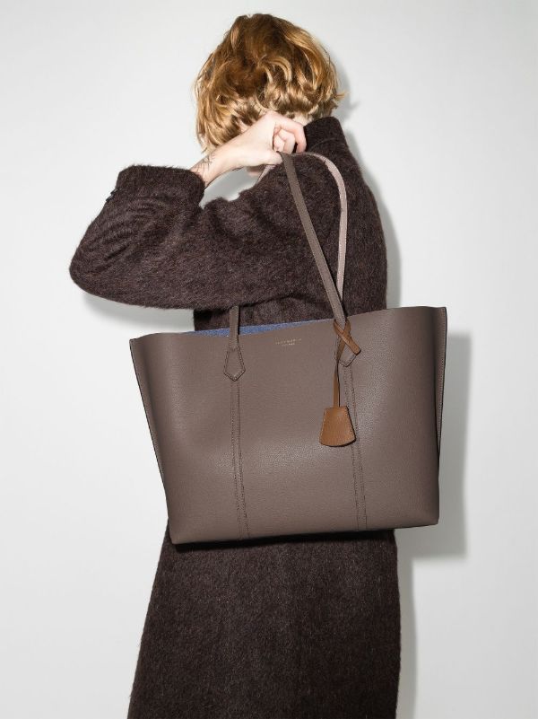 Tory Burch Beige Perry Triple Leather Tote Bag | Browns Tote Bags