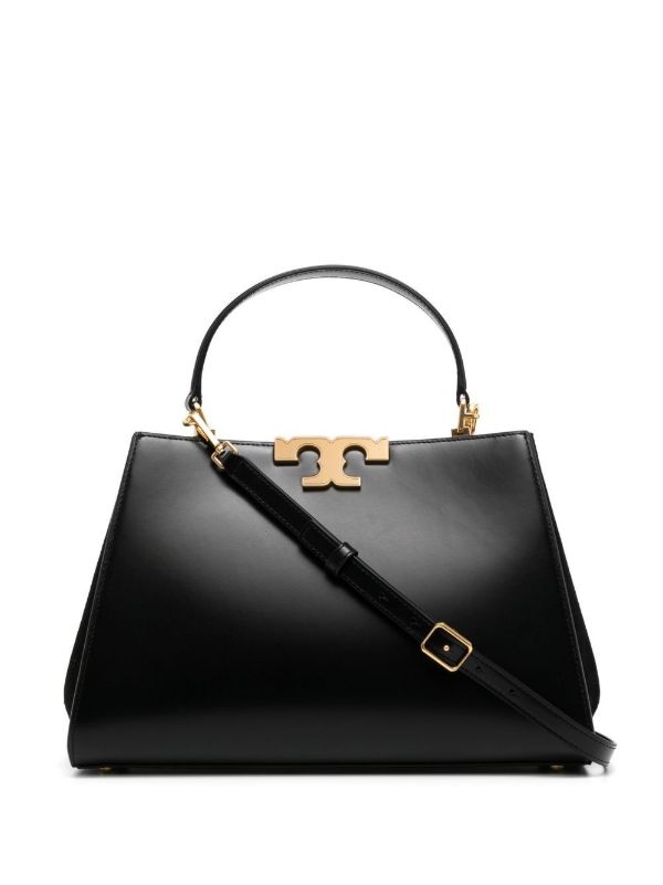 Tory Burch Black Eleanor Leather Satchel Bag | Browns Messenger & Crossbody Bags