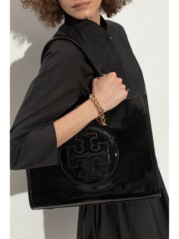 Tory Burch Black Ella Tote Bag | Browns Tote Bags