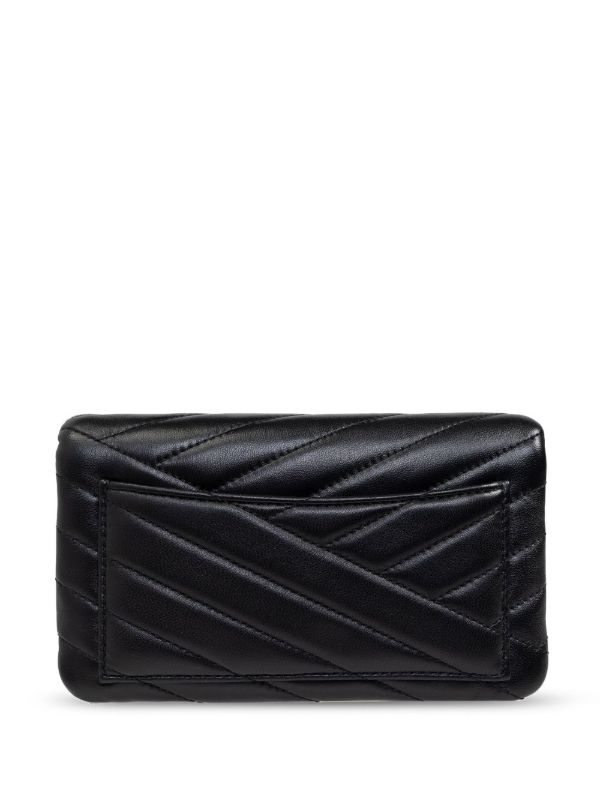 Tory Burch Black Kira Chevron Leather Cross Body Bag | Browns Messenger & Crossbody Bags