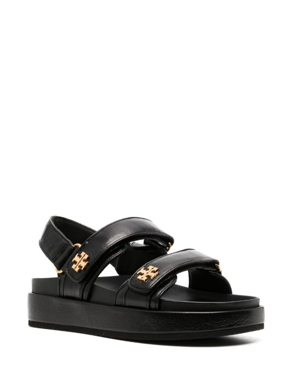 Tory Burch Black Kira Leather Sandals | Browns Sandals