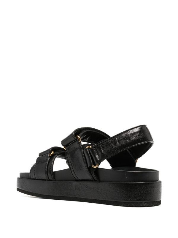 Tory Burch Black Kira Leather Sandals | Browns Sandals