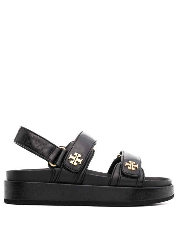 Tory Burch Black Kira Leather Sandals | Browns Sandals
