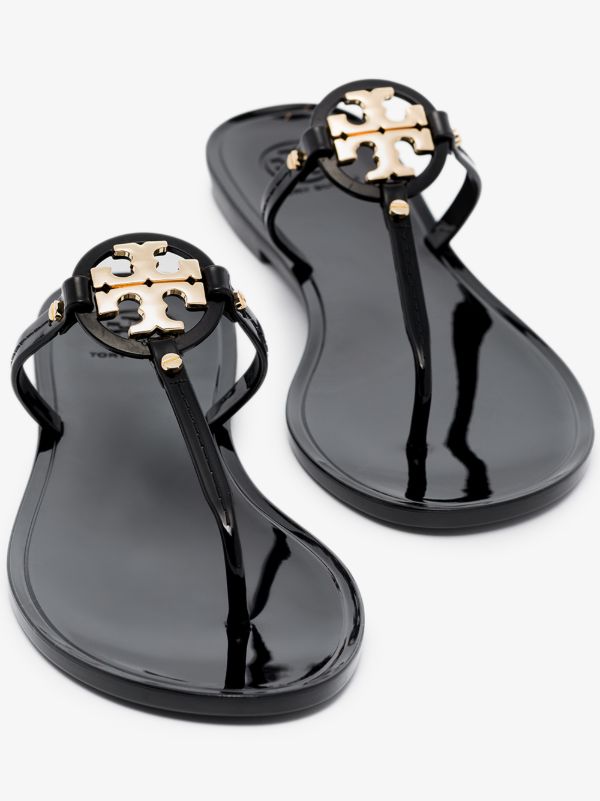 Tory Burch Black Mini Miller Sandals | Browns Sandals