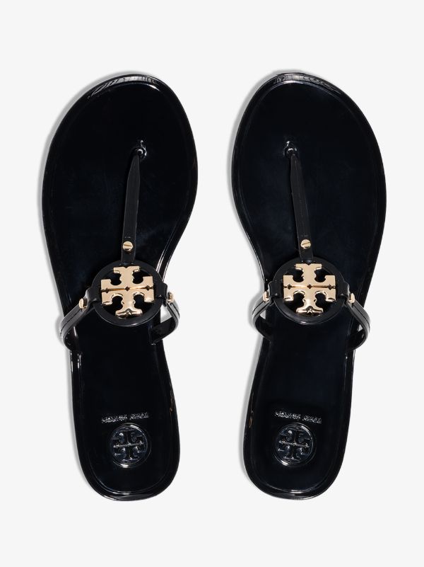 Tory Burch Black Mini Miller Sandals | Browns Sandals