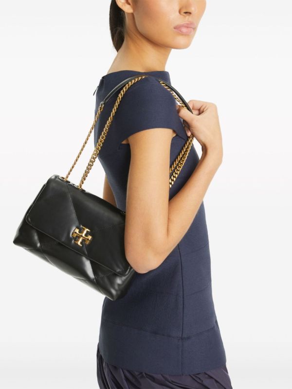 Tory Burch Black Small Kira Quilted Shoulder Bag | Browns Shoulder Bags