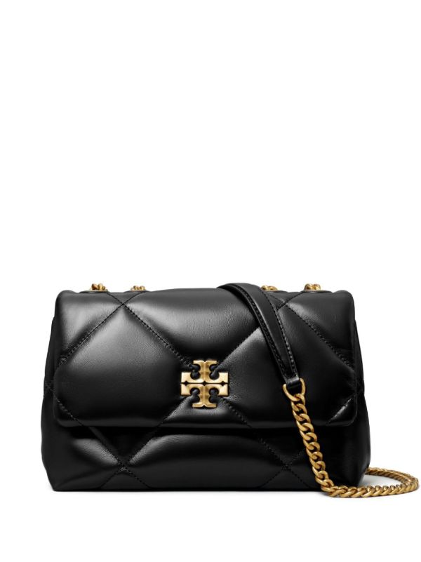 Tory Burch Black Small Kira Quilted Shoulder Bag | Browns Shoulder Bags