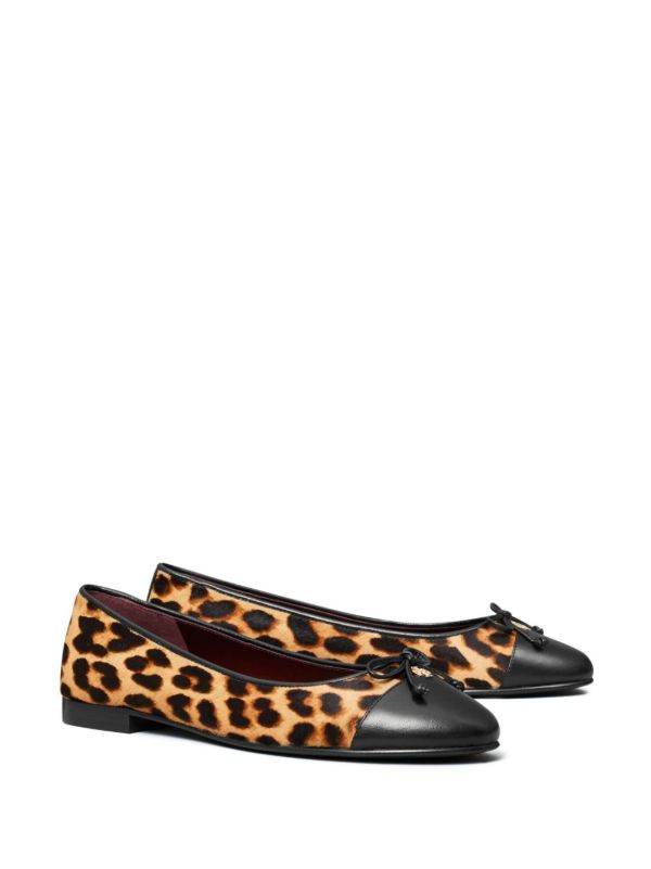 Tory Burch Brown Cap-Toe Ballet Pumps | Browns Ballerina Shoes