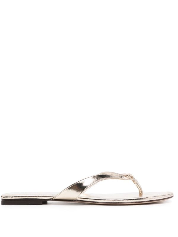 Tory Burch Flat Leather Flip-Flops | Browns Flip Flops & Slides