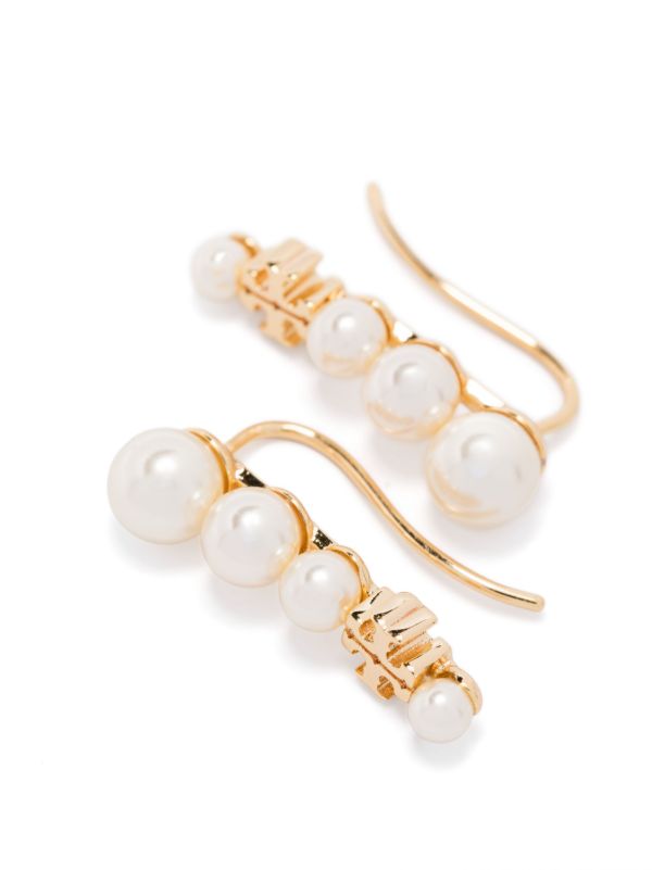 Tory Burch Pearl Ear Crawler Earrings | Browns Earrings