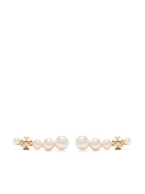Tory Burch Pearl Ear Crawler earrings | Browns Earrings