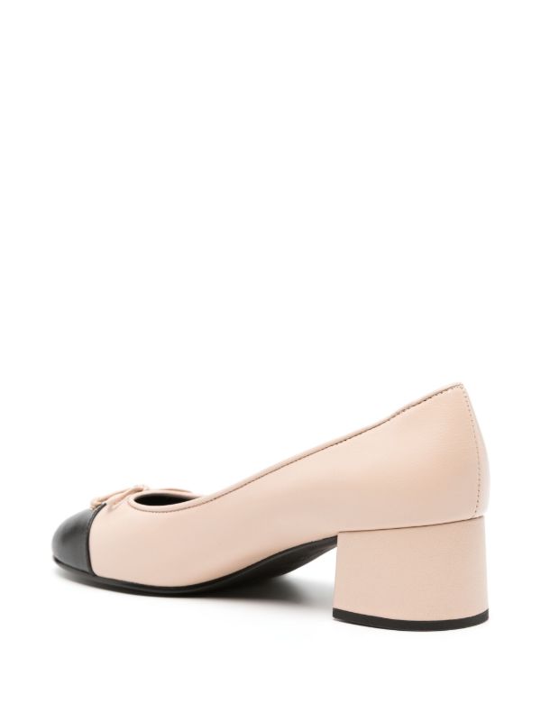 Tory Burch Pink Cap-Toe 45 Leather Pumps | Browns Pumps