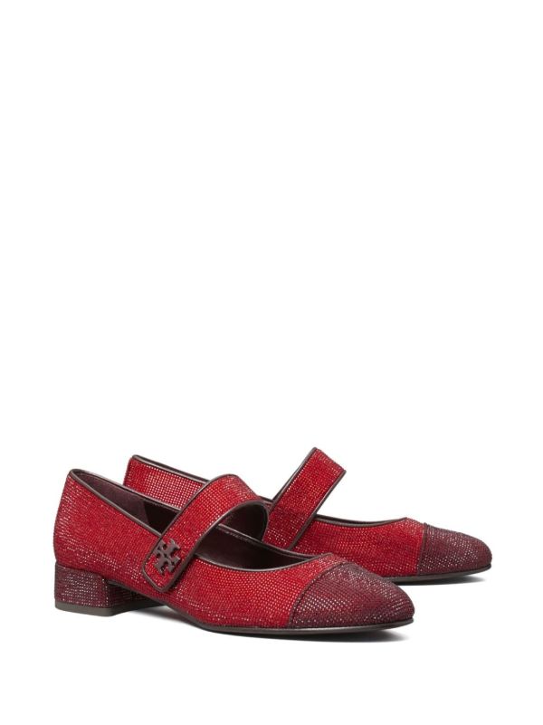 Tory Burch Red Mary Jane Ballet Flats | Browns Ballerina Shoes