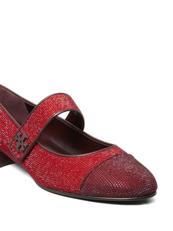 Tory Burch Red Mary Jane Ballet Flats | Browns Ballerina Shoes